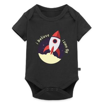 i believe i can fly - Baby Premium short-sleeve bodysuit - black - Front