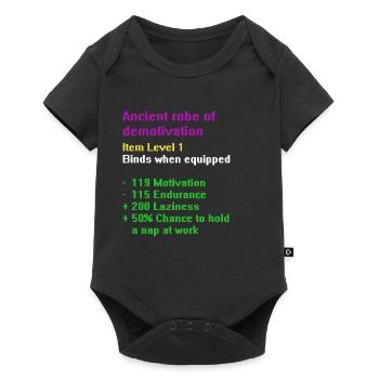 Robe of demotivation - Baby Premium short-sleeve bodysuit - black - Front