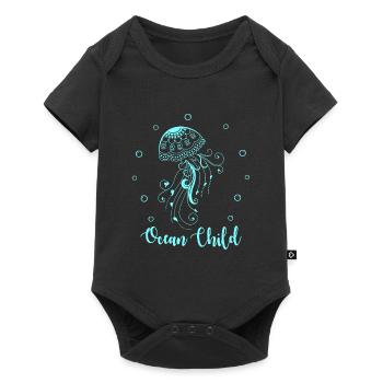 Cool Ocean Child Gifts. Love the Sea.Jelly Fish - Baby Premium short-sleeve bodysuit - black - Front