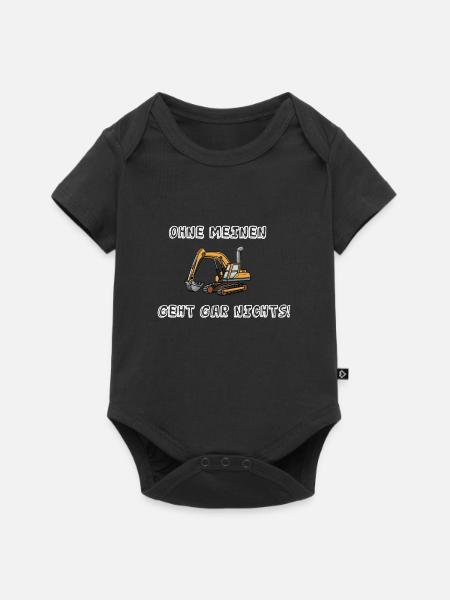Bagger Shirt Bauarbeiter Ohne bagger geht gar nich - Baby Premium Kurzarmbody - Schwarz
