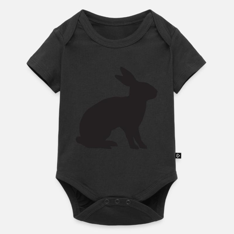 rabbit - Baby Premium Kurzarmbody - Schwarz