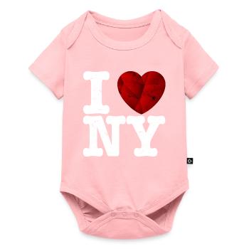 I love New York, t-shirt - coeur d'amour cadeau - Body à manches courtes Premium Bébé - rose - Devant