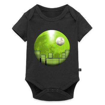avant Skyline de la lune avec la lune - Body à manches courtes Premium Bébé - noir - Devant