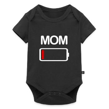 MOM battery is empty - Baby Premium short-sleeve bodysuit - black - Front