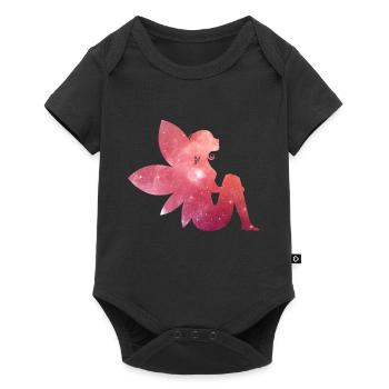 Fee mit Flügel - Baby Premium Kurzarmbody - Schwarz - Vorne
