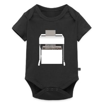 Shredder paper device office idea gift work - Baby Premium short-sleeve bodysuit - black - Front
