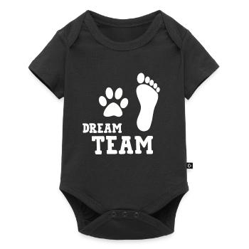 Dream Team drôle de chien T-shirt - Body à manches courtes Premium Bébé - noir - Devant