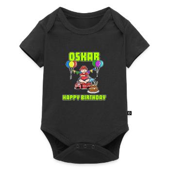 Birthday Fire Brigade Oskar Gift Birthday - Baby Premium short-sleeve bodysuit - black - Front