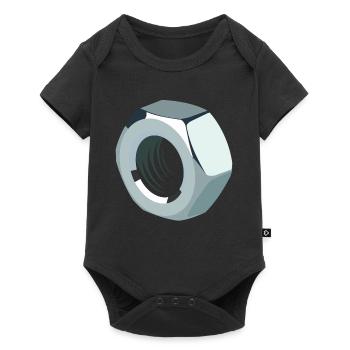 Schraubenmutter - Baby Premium Kurzarmbody - Schwarz - Vorne