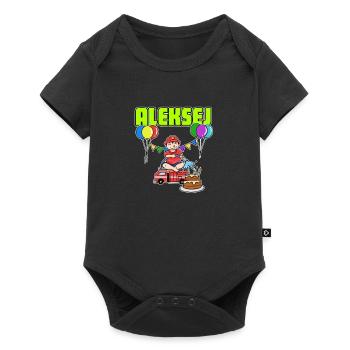 cadeau sapeurs-pompiers Aleksej - Body à manches courtes Premium Bébé - noir - Devant