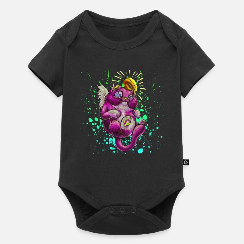 Cute catangel - Baby Premium Kurzarmbody - Schwarz