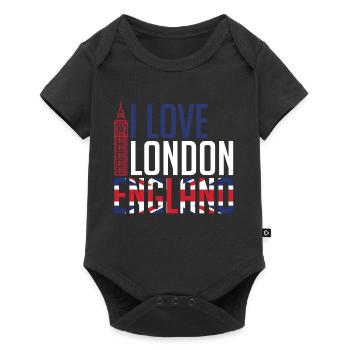 J'aime Londres Angleterre - Body à manches courtes Premium Bébé - noir - Devant