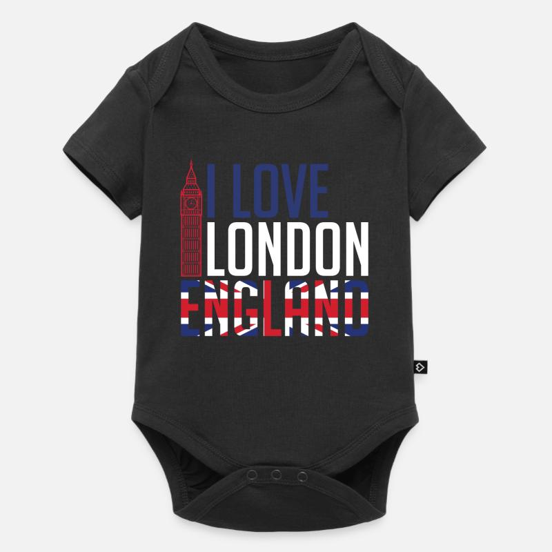J'aime Londres Angleterre - Body à manches courtes Premium Bébé - noir