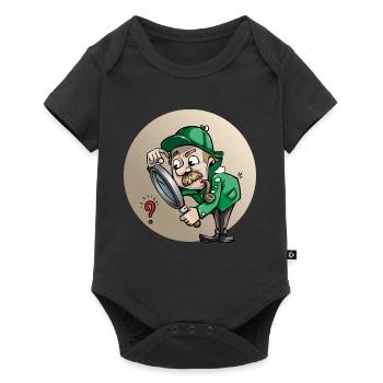 Detectiv - Baby Premium Kurzarmbody - Schwarz - Vorne