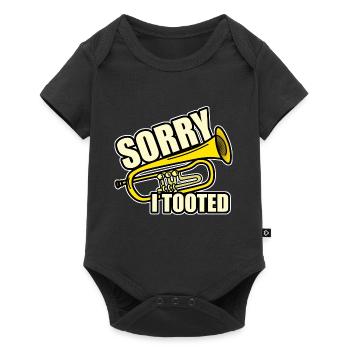 Sorry i tooted - Baby Premium Kurzarmbody - Schwarz - Vorne