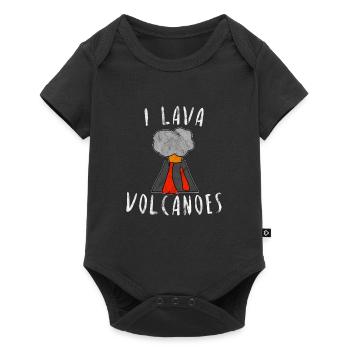 J'adore la nature des volcans volcan idée cadeau - Body à manches courtes Premium Bébé - noir - Devant