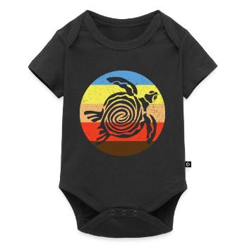 Barbudan Turtle Retro - Baby Premium short-sleeve bodysuit - black - Front