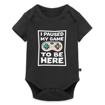 Je fis une pause de mon jeu pour être ici des jeux - Body à manches courtes Premium Bébé - noir - Devant