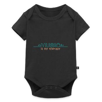la musique est ma thérapie - la musique est ma thérapie - Body à manches courtes Premium Bébé - noir - Devant
