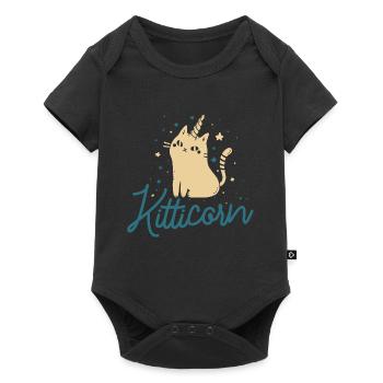 Kitticorn - Cat - Horn - chaton - Unicorn - Body à manches courtes Premium Bébé - noir - Devant