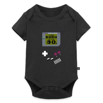 I was born in the 80s - Baby Premium short-sleeve bodysuit - black - Front