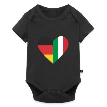 A heart - Germany Italy - Baby Premium short-sleeve bodysuit - black - Front