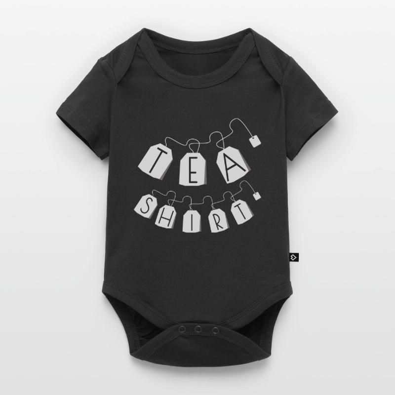 Chemise de thé - Blanc / Blanc - String / String Body à manches courtes Premium Bébé