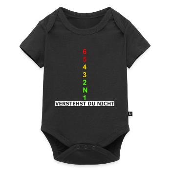 Motorrad Gangschaltung Gänge Bike Biker Bikes - Baby Premium Kurzarmbody - Schwarz - Vorne