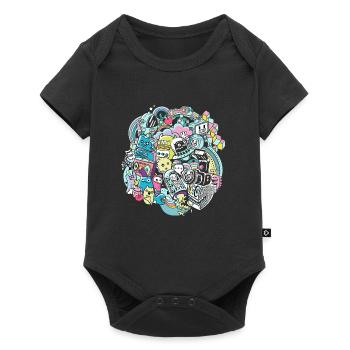 Graffiti City - Body à manches courtes Premium Bébé - noir - Devant
