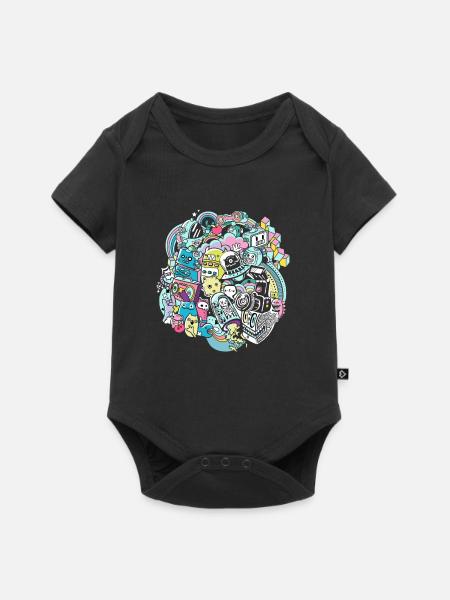 Graffiti city - Baby Premium short-sleeve bodysuit - black