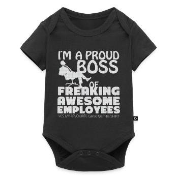 Je suis un fier patron d'employés formidables - Body à manches courtes Premium Bébé - noir - Devant