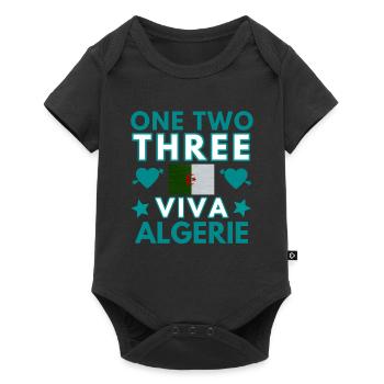 Algérie Shirt • One Two Three Viva Algerie Cadeau - Body à manches courtes Premium Bébé - noir - Devant