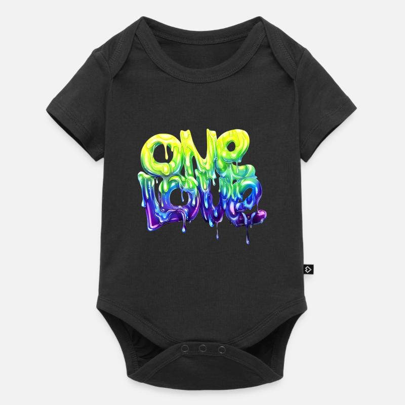 eine Liebe Graffiti - Baby Premium Kurzarmbody - Schwarz