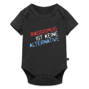 Rassismus ist keine Alternative - Baby Premium Kurzarmbody - Schwarz - Vorne