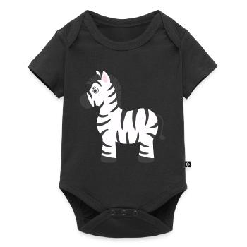 zèbre - Body à manches courtes Premium Bébé - noir - Devant