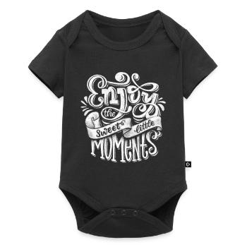 Enjoy the sweet little moments - Baby Premium short-sleeve bodysuit - black - Front