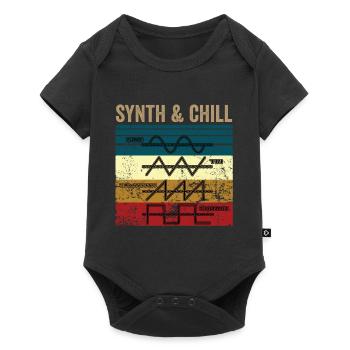SYNTH & CHILL - Baby Premium short-sleeve bodysuit - black - Front