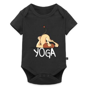 Yoga Funny Buddha Saying Joga Man Buddhism - Baby Premium short-sleeve bodysuit - black - Front