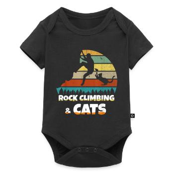 Rock Climbing Cat Grimage Chat Cadeau Hobby - Body à manches courtes Premium Bébé - noir - Devant