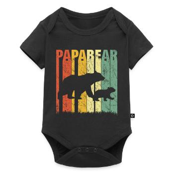 Proud dad daughter father son gift saying - Baby Premium short-sleeve bodysuit - black - Front