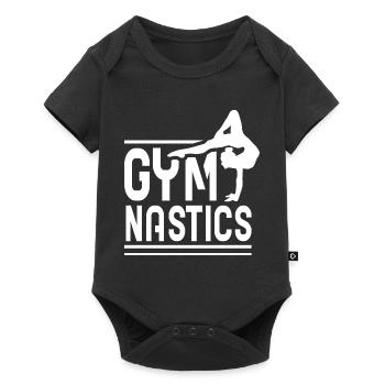 Gymnastik Turnerin Gymnast Gymnastin Turnen - Baby Premium Kurzarmbody - Schwarz - Vorne