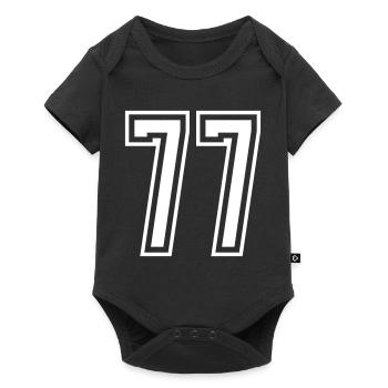 77 Number number - Baby Premium short-sleeve bodysuit - black - Front