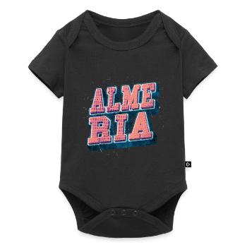 Almeria Espagne City Font Vintage Rétro - Body à manches courtes Premium Bébé - noir - Devant