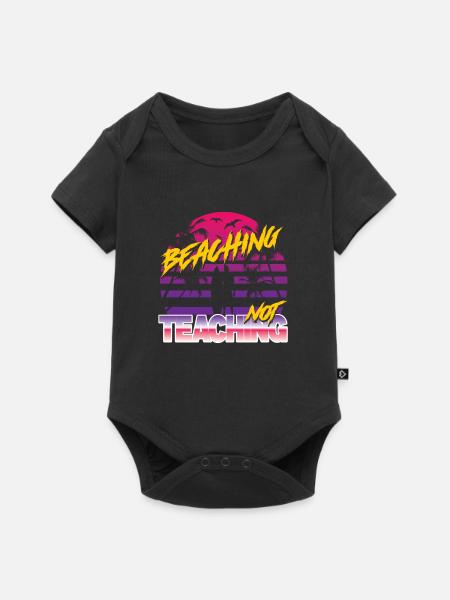 Beaching not Teaching - Baby Premium Kurzarmbody - Schwarz