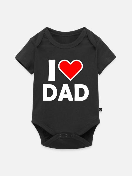 I love dad - Baby Premium Kurzarmbody - Schwarz