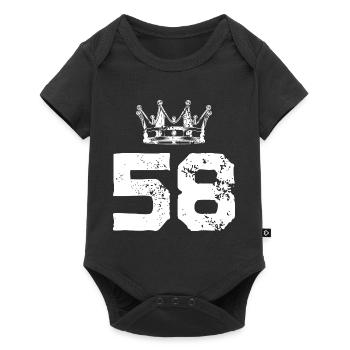 58 Couronne numérique - Body à manches courtes Premium Bébé - noir - Devant