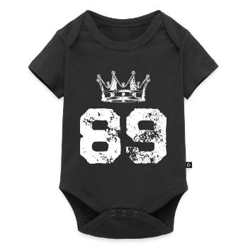 89 Number crown - Baby Premium short-sleeve bodysuit - black - Front