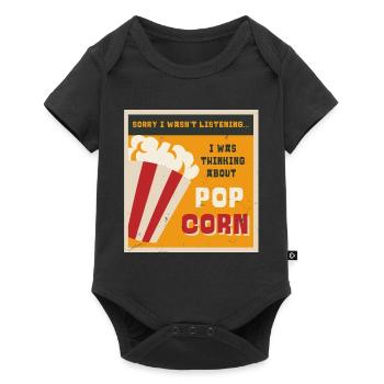 Manger du pop-corn Ironic Saying Corn Pop Corn - Body à manches courtes Premium Bébé - noir - Devant