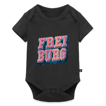 Freiburg Germany City Font Vintage Retro - Baby Premium short-sleeve bodysuit - black - Front