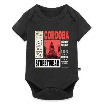 Cordoue Espagne Ville Skyline Vacances Été - Body à manches courtes Premium Bébé - noir - Devant